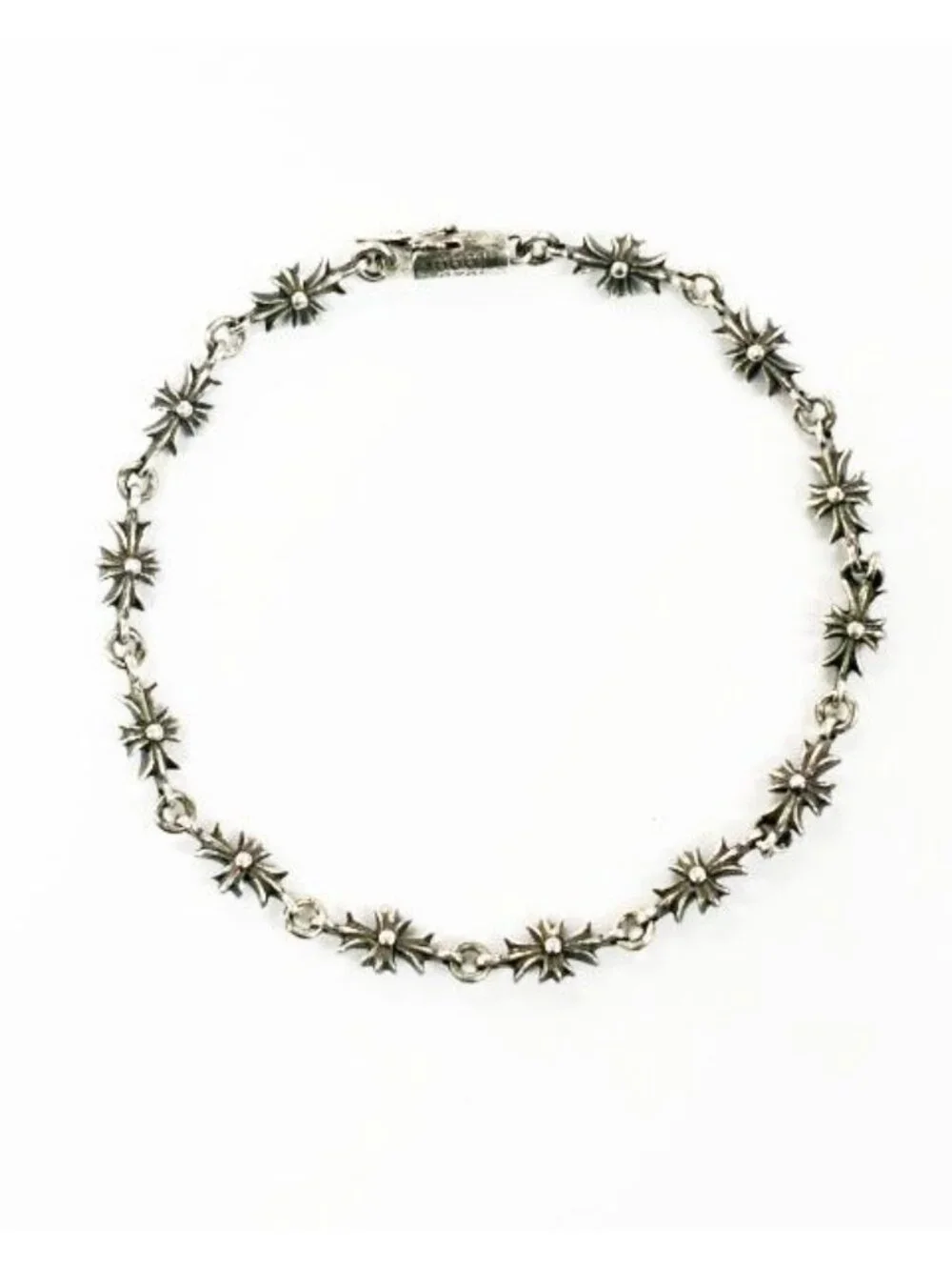 Chrome Hearts Tny CH Pls Tiny CH Plus Bracelet Silver 13 Links